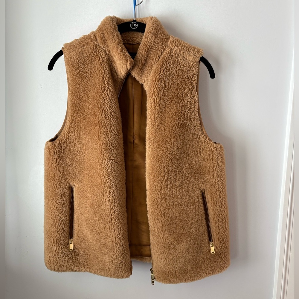 J. Crew Brown Teddy Vest